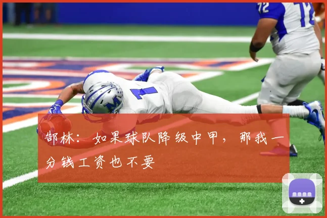 郜林：如果球队降级中甲，那我一分钱工资也不要